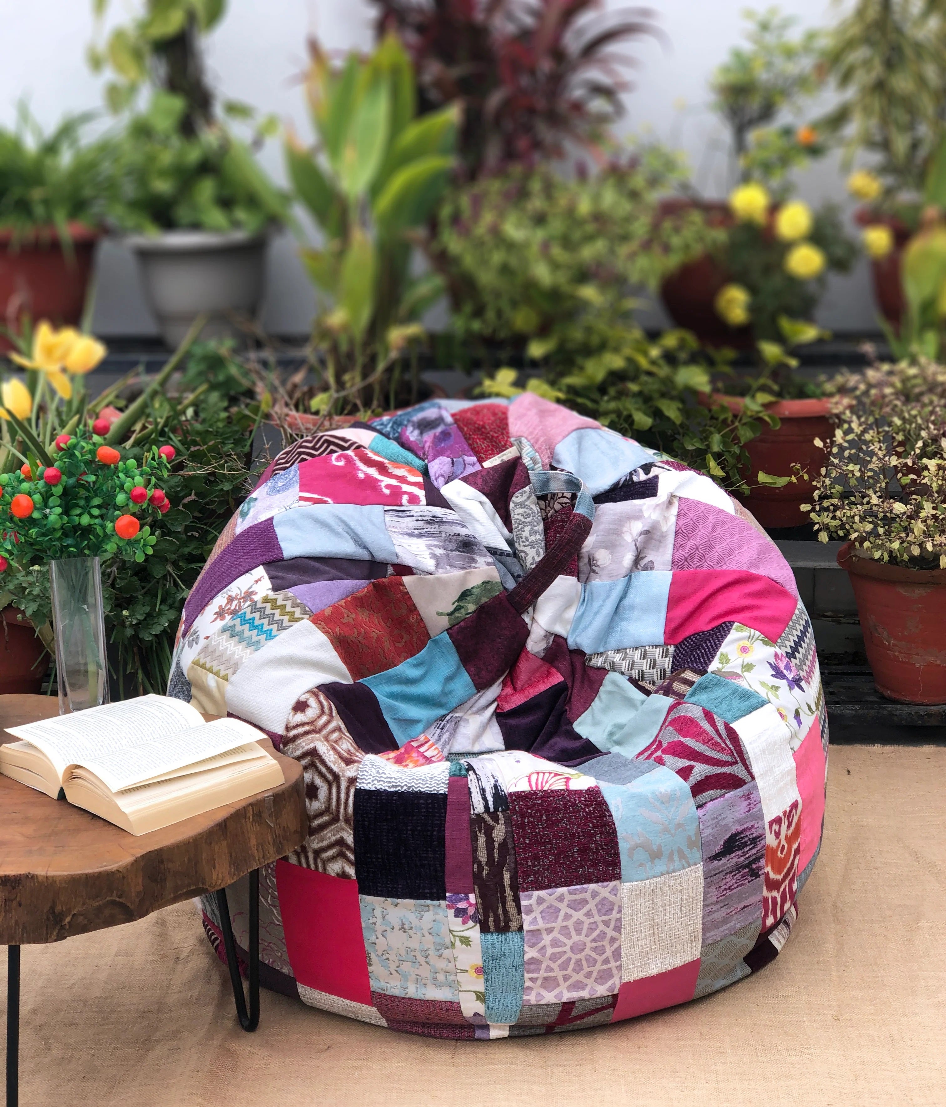 Ruby Pink-Luxury Bean Bag