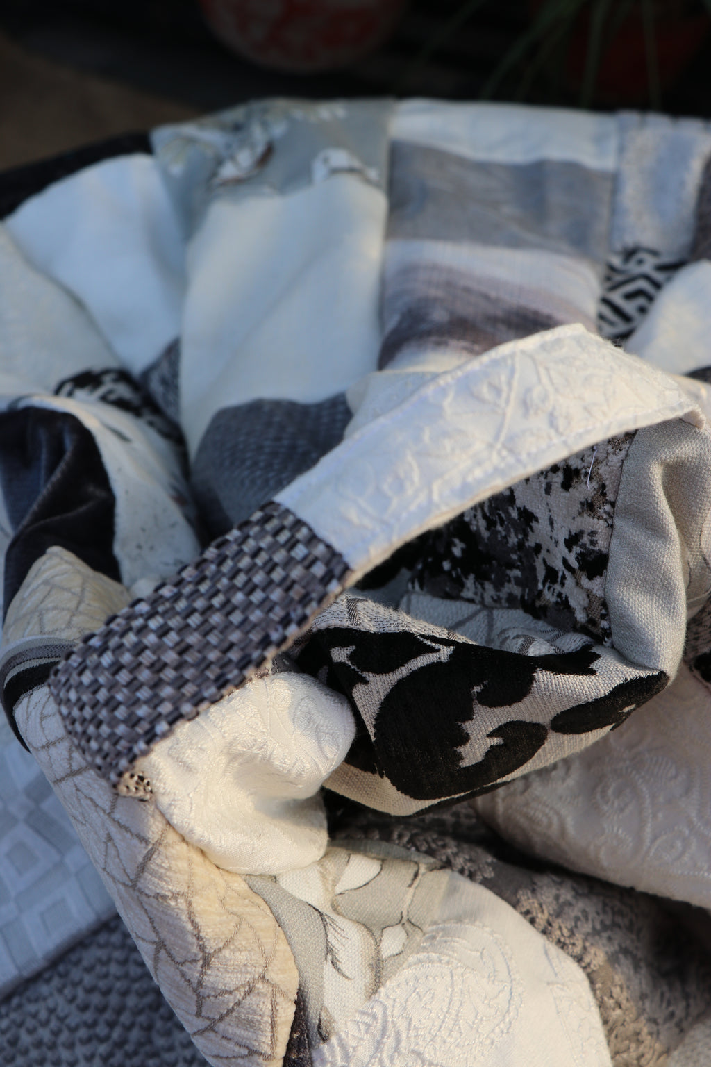 Chroma Black & White-Luxury Bean Bag