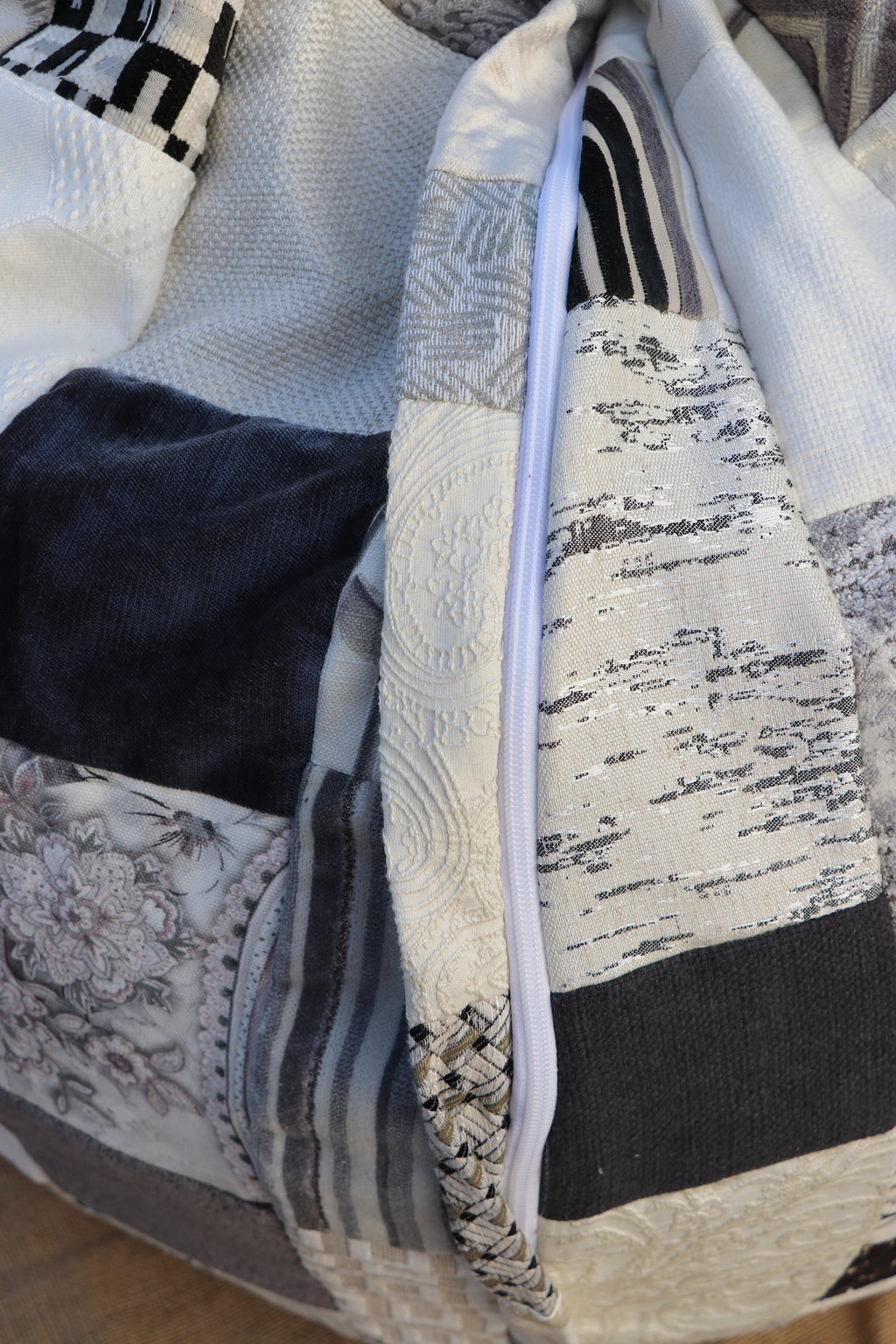 Chroma Black & White-Luxury Bean Bag