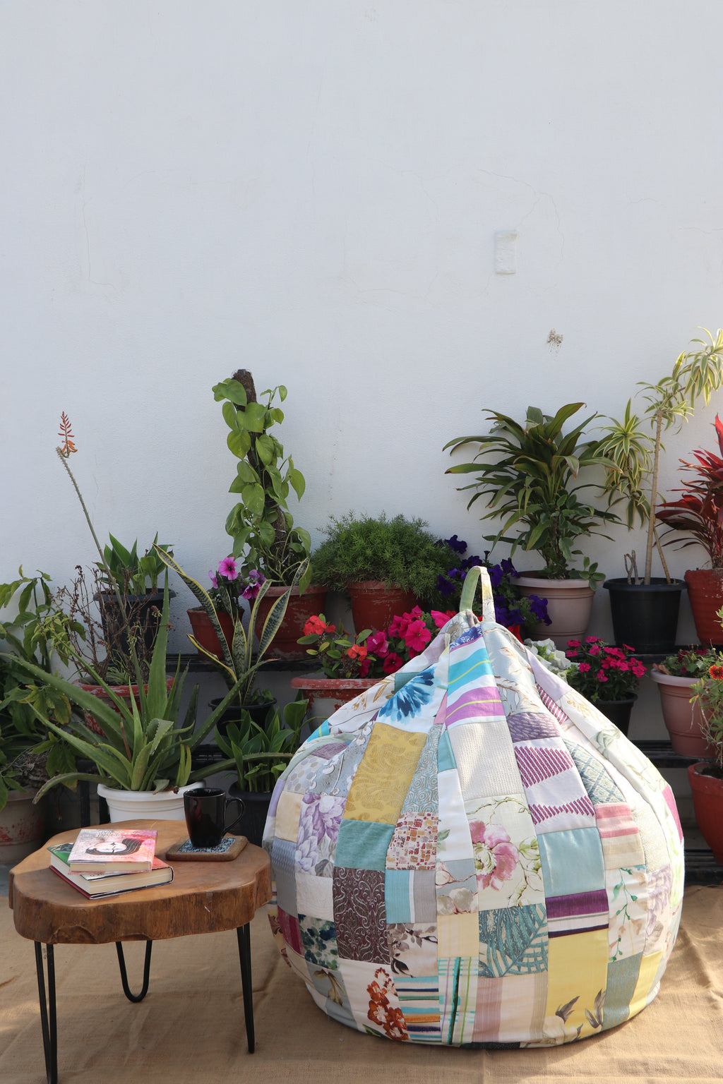 Pastel White-Luxury Bean Bag