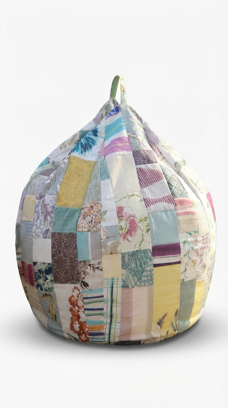 Pastel White-Luxury Bean Bag