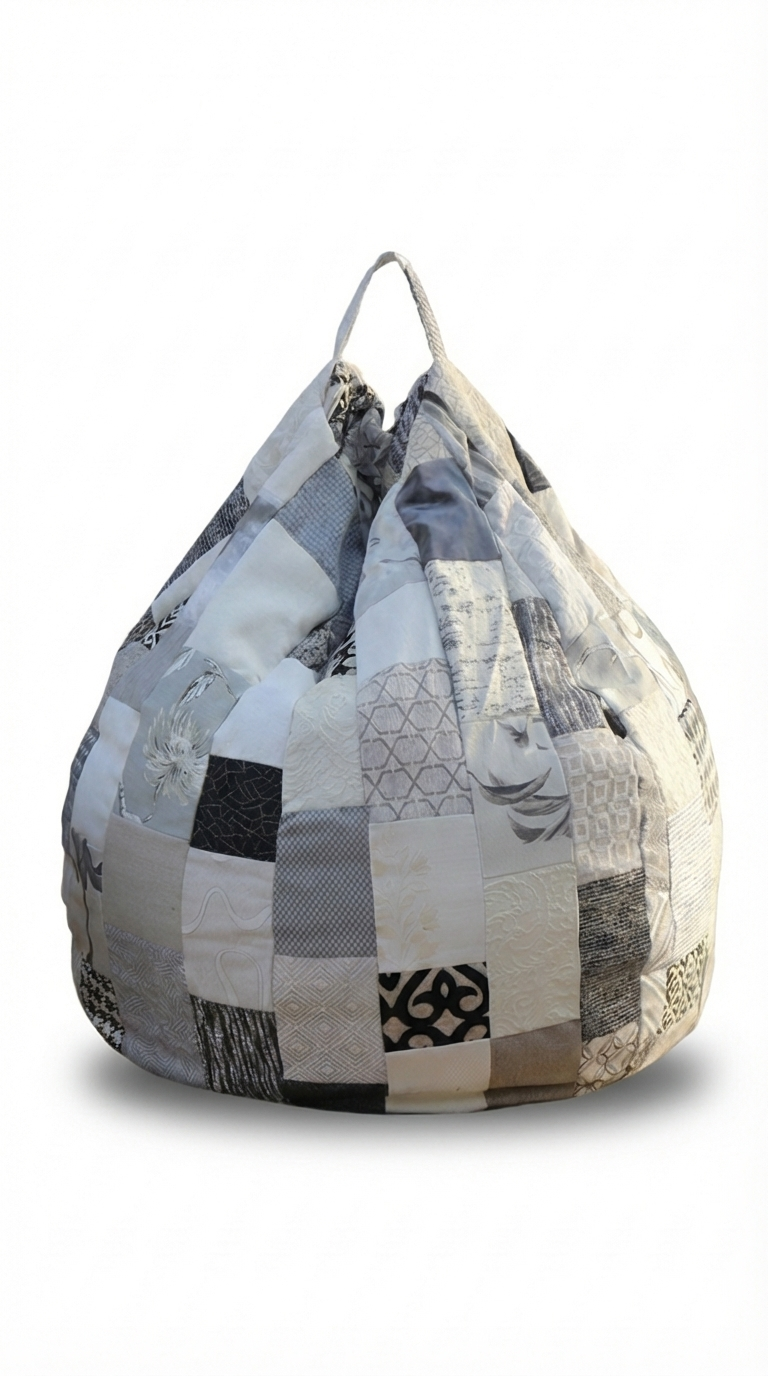 Chroma Black & White-Luxury Bean Bag